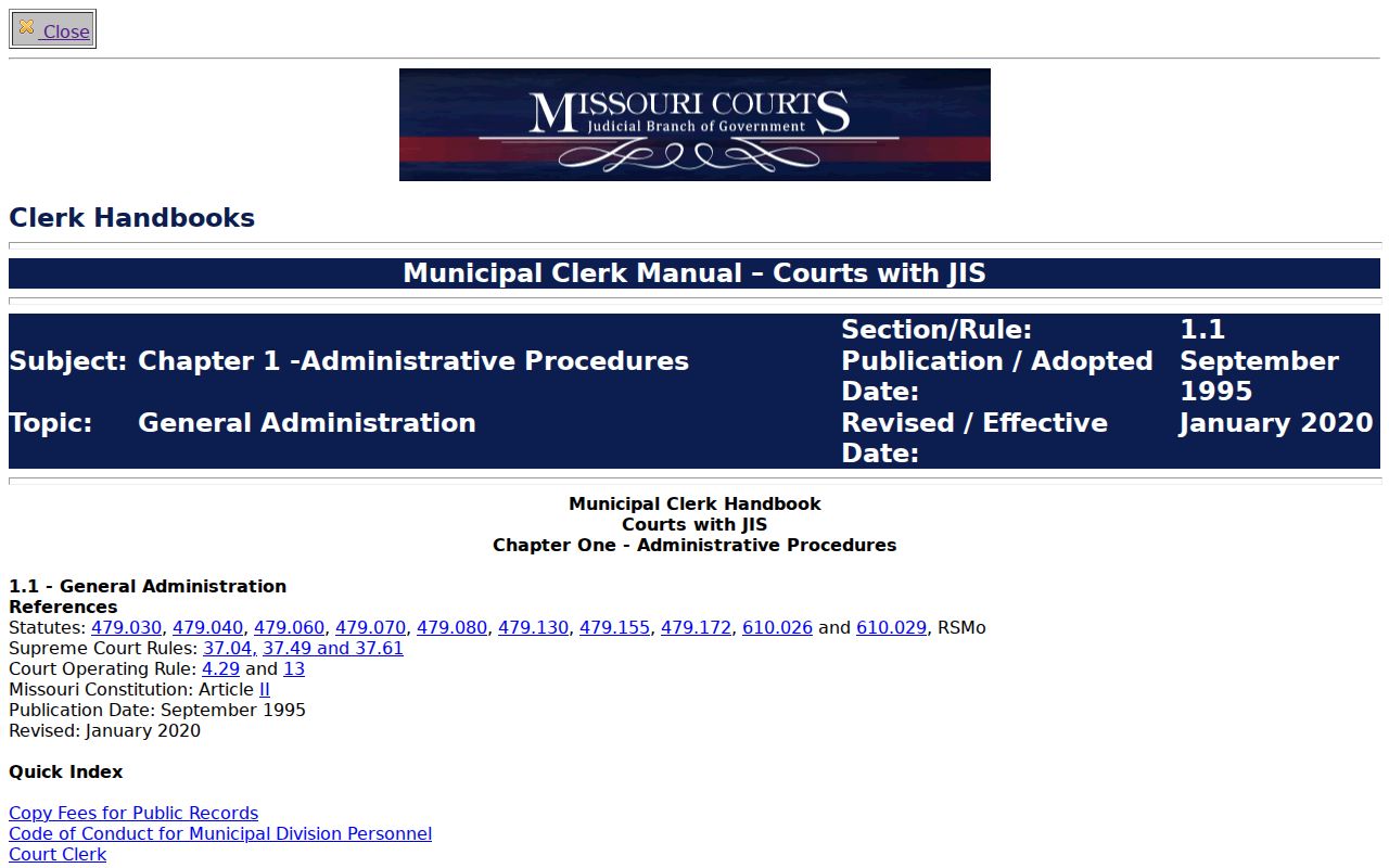 Dunklin County court dates and municipal calendar guidance