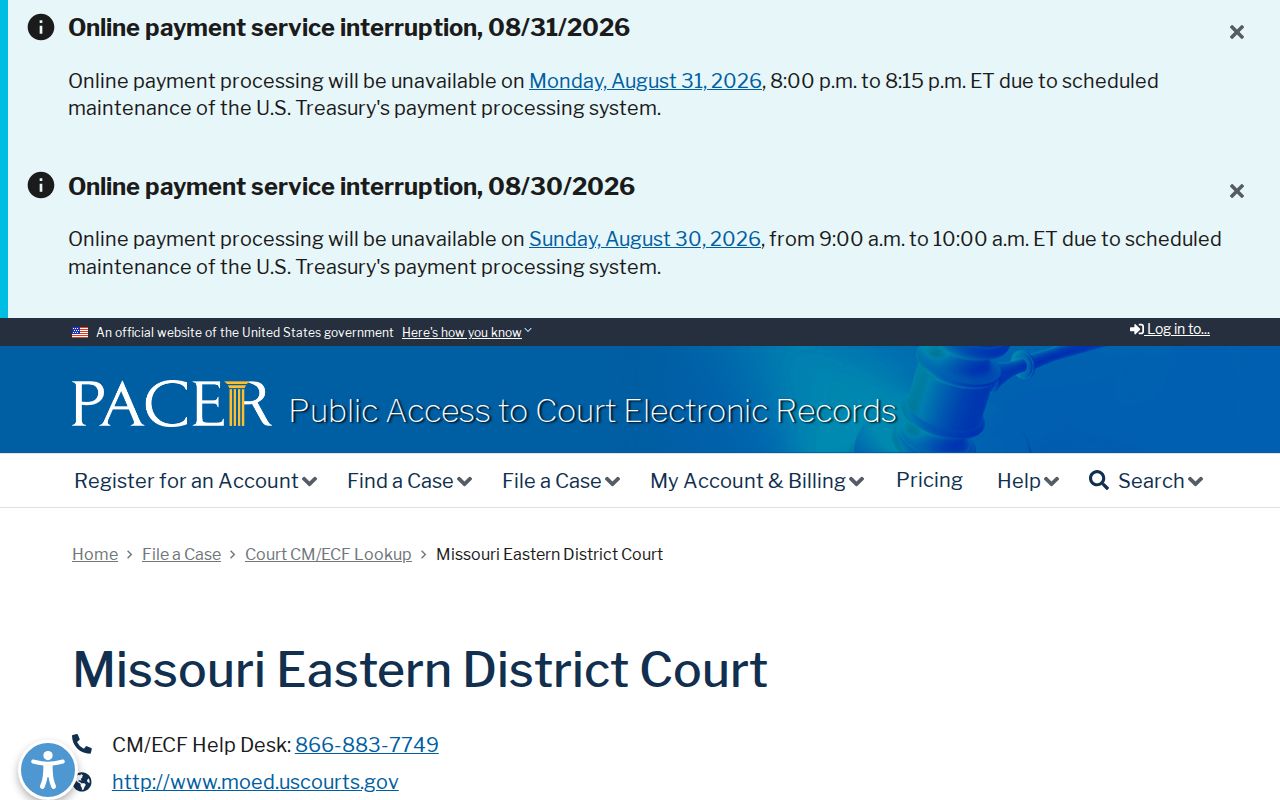 Dunklin County court records and the separate federal PACER system