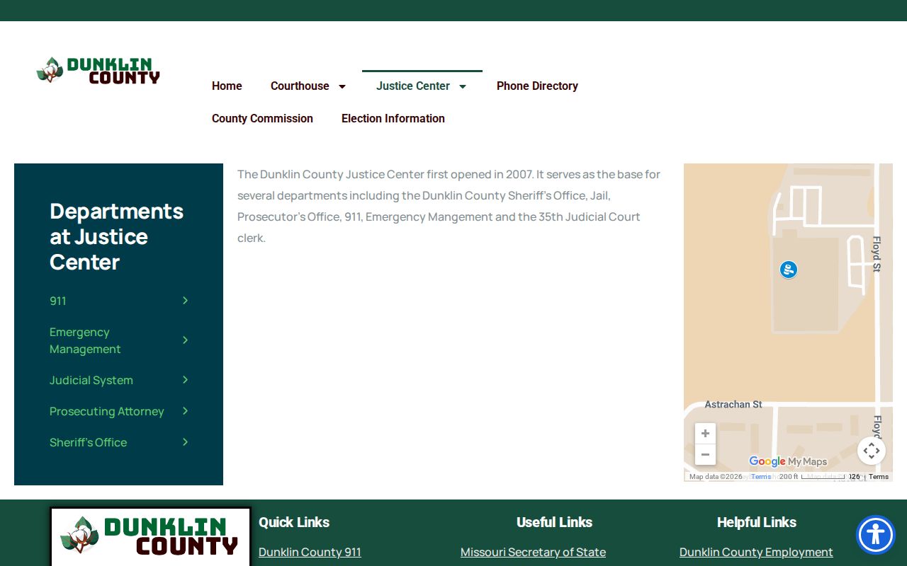 Dunklin County court docket Justice Center access location