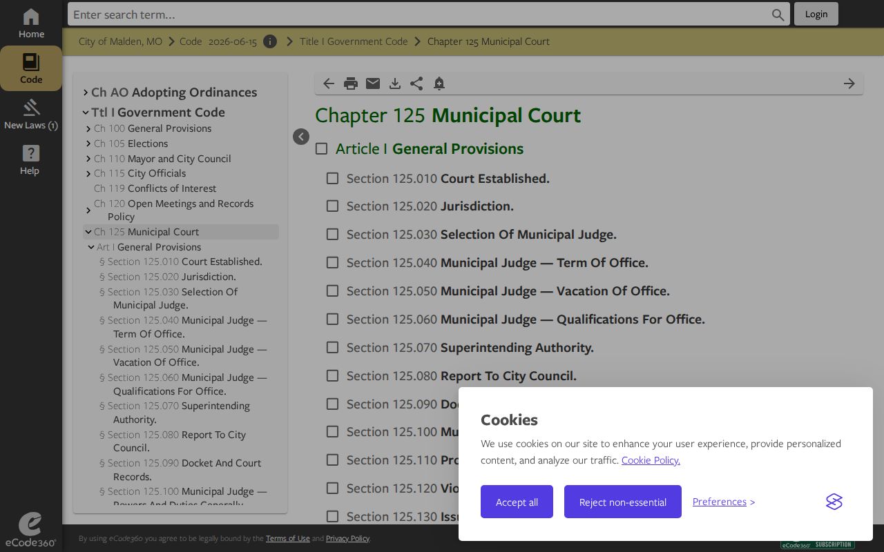 Malden court docket source on the city municipal court code